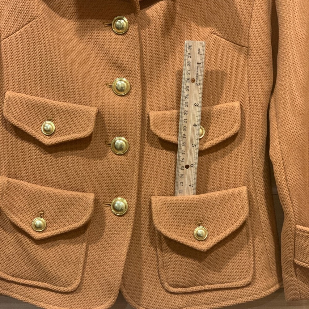 Joan Rivers Blazer Jacket Gold Button Pockets Collared Blazer Jacket XS - Picture 10 of 10